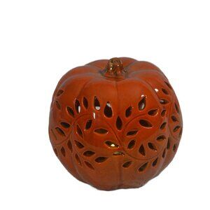 Ceramic Cut Out Light Up Pumpkin